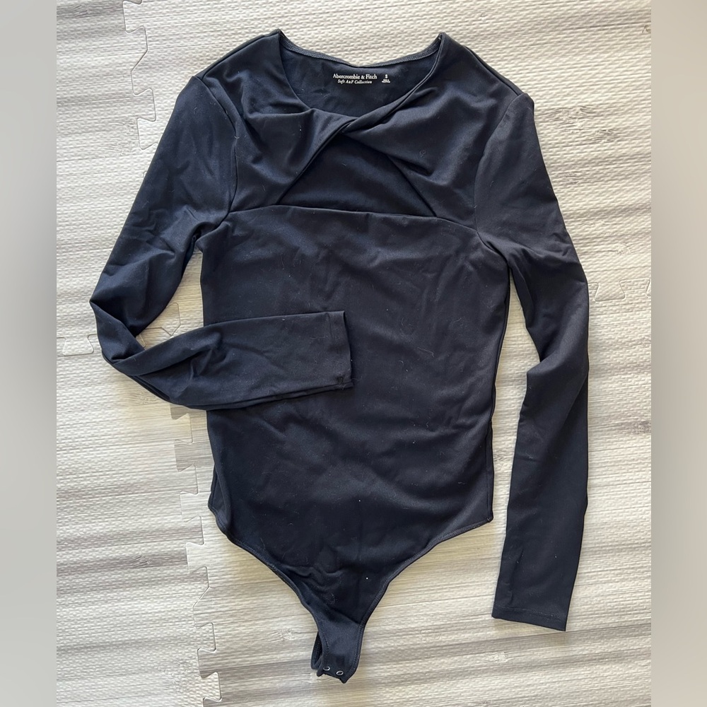 Abercrombie & Fitch Black Long Sleeve Bodysuit S